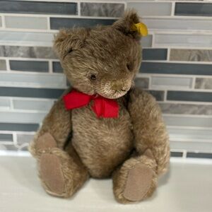 Steiff Mohair 9” Bear Glass Eyes Jointed Germany 0202/26